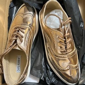 Rose gold Oxfords